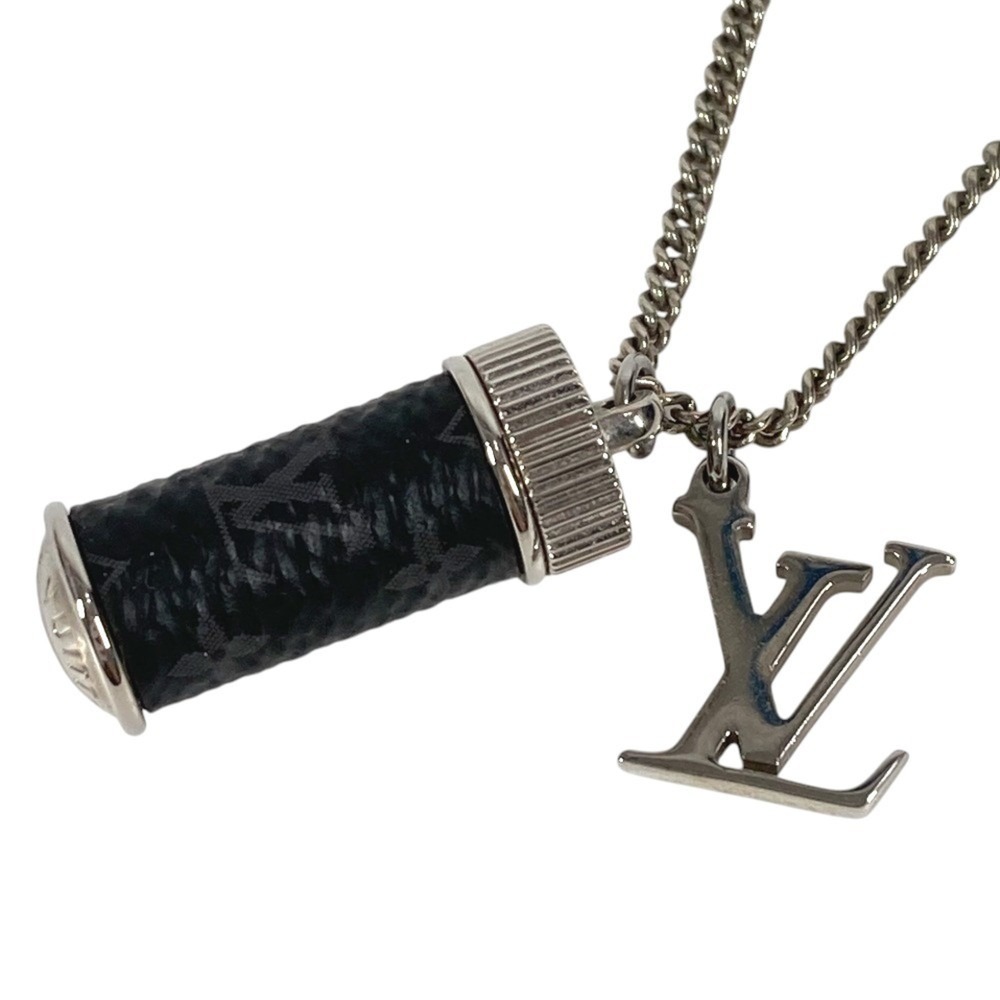 LOUIS VUITTON Black Monogram Necklace